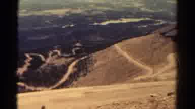 Colorado USA (1967): Shot Of The Top Of A Mountain Of Sand With A Road In The