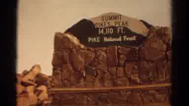 Colorado USA (1967): Footage Taken At Pikes Peak Sign At Summit Reads Fourteen