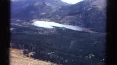 Colorado USA (1967): Person On Hill Gazing At The Valley With River Below