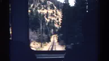 Colorado USA (1967): Train Ride With A Bright Landscape Of Droughts And Pine Trees