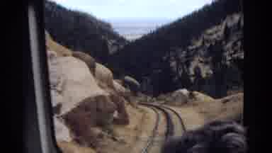 Colorado USA (1967): Train Moving Through A Mountain Pass