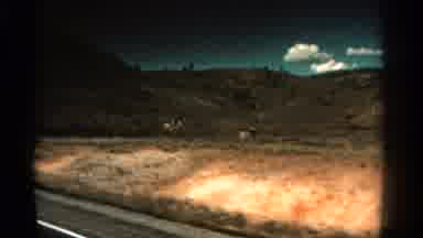 Colorado USA (1967): Trees Driving Cactus House Clouds Mountains