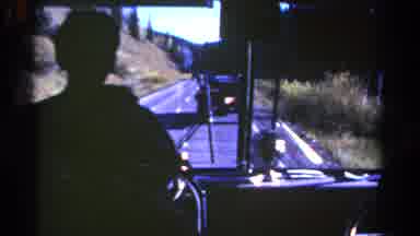 Colorado USA (1967): Footage Of Bus Driver Driving His Passengers Down The Highway