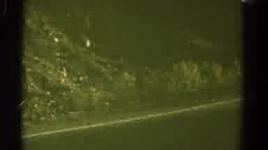 Colorado USA (1967): Trees Mountain Road Bushes Green Rocks Building Train Smoke