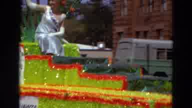Detriot Michigan (1967): Woman Riding On Float In Parade In Town 1965 Crowd