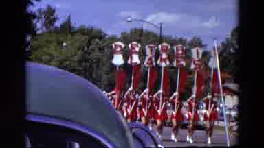 Detriot Michigan (1967): Horse And Ponies Pulling A Small Cart In A Summer Parade