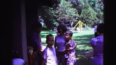 Galena Illinois USA (1967): Woman Consoles Group Of Children Playing At The