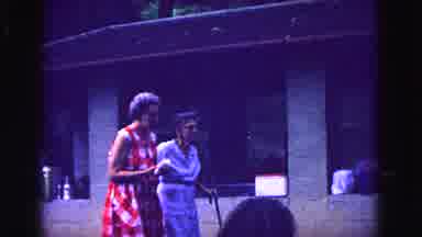Galena Illinois USA (1967): Elder Women Walk Arm In Arm As One Uses Her Cane And