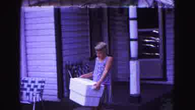 Galena Illinois USA (1967): A Girl Walking Out Of Her Home On A Neighborhood