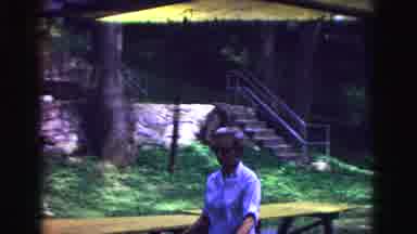 Galena Illinois USA (1967): A Woman Walks Past Picnic Tables Toward A Shelter