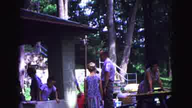 Galena Illinois USA (1967): People Gathering At Outdoor Eating And Recreation Area