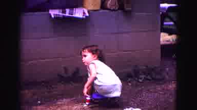 Galena Illinois USA (1967): Little Girl Doing Crossings With The Water And Earth