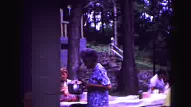 Galena Illinois USA (1967): Large Group Of People And Kids Attending A Picnic At A