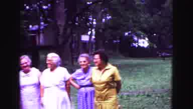 Galena Illinois USA (1967): Large Backyard Picnic People Sitting Eating Posing