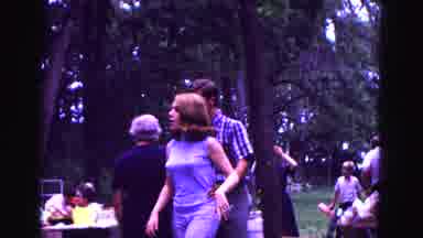Galena Illinois USA (1967): People Are Chatting Drinking Eating And Engaged In