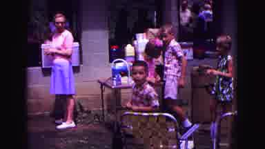 Galena Illinois USA (1967): Family Picnic Eating Lunch Near Park Child Adult Girl