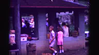 Galena Illinois USA (1967): A Family Is At A Building Probably Celebrating A