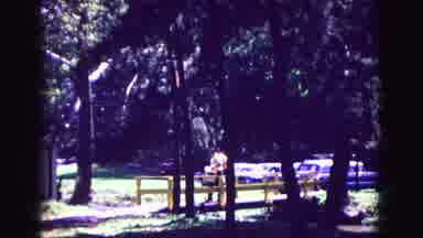 Galena Illinois USA (1967): Two Men Walking Into A Park For A Picnic Each Carrying