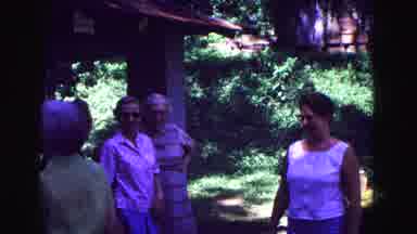 Galena Illinois USA (1967): Old Women Laughing And Congregating In Front Of The