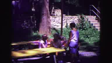 Galena Illinois USA (1967): People Meeting To Talk And Drink With Friends In An