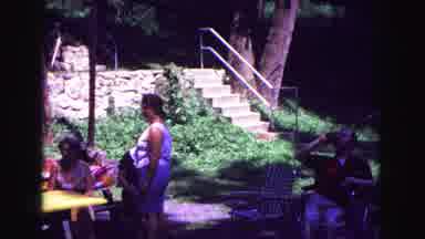 Galena Illinois USA (1967): Family Eats Outdoors In Summer With Children And