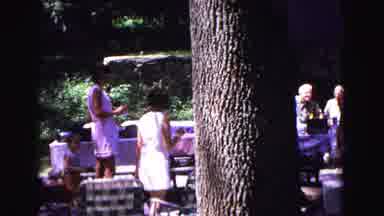Galena Illinois USA (1967): Outdoor Picnic With Lawn Chairs Tables A Child Three