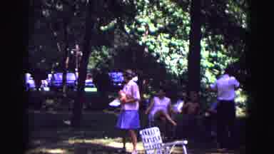 Galena Illinois USA (1967): Families In The Outdoors Of A Park Having Fun While
