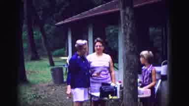 Galena Illinois USA (1967): Family Talking To Each Other And Kids Running In The