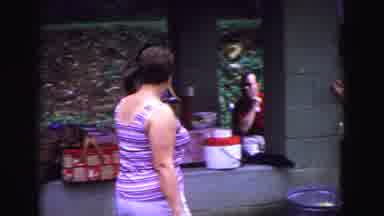 Galena Illinois USA (1967): Person Walking In A Park Using Many People On A Sunny