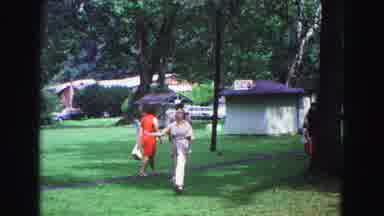 Galena Illinois USA (1967): Grandma Walks In The Park To Take A Picture