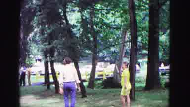 Galena Illinois USA (1967): In The Park People Are Walking In The Morning And They