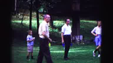 Galena Illinois USA (1967): Gentlemen Playing Lawn Darts At A Picnic