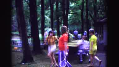 Galena Illinois USA (1967): Excited Women Get Ready For Badminton Match In Park On