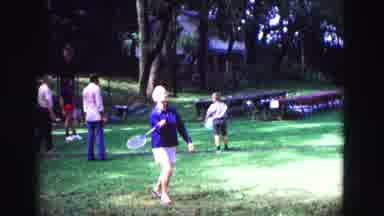 Galena Illinois USA (1967): People Playing At A Park Barbecuing For Someone's