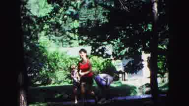 Galena Illinois USA (1967): Men Women And Children Walking Around A Park And