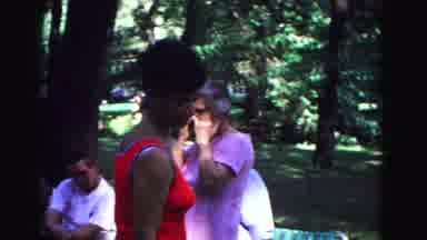 Galena Illinois USA (1967): Family Camping And Something Funny Is Said Causing