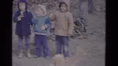 Lincoln Nebraska (1967): Little Kids Standing Outside Waving To A Camera