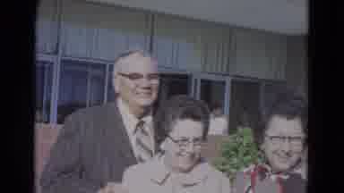 Lincoln Nebraska (1967): Elderly People Wearing Glasses Stand For Group Picture On