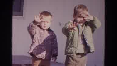 Lincoln Nebraska (1967): Little Guys Looking At The Camera Hiding Their Eyes From