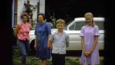 Minnesota US (1967): Taking A Family Picture At Their Beach House Green Ocean Blue