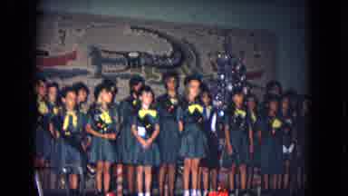 New Mexico USA (1967): Large Troop Of Girl Scouts All In Uniforms Standing On A
