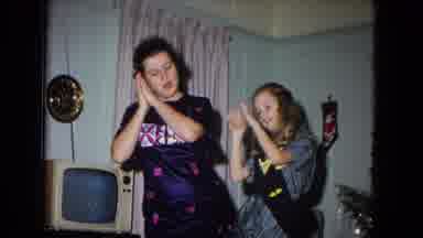 New Mexico USA (1967): Mother And Daughter Doing A Dance In Living Room Near