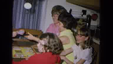 New Mexico USA (1967): Family Plays Board Games With A New Baby