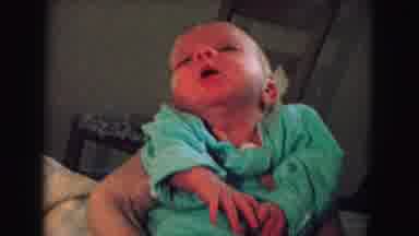 New Mexico USA (1967): Newborn Yawning