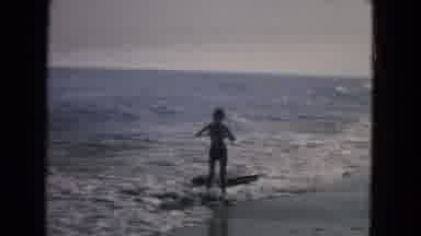 New Mexico USA (1967): Boys Surfing On Floats/Surfs In The Sea And A Boy On The