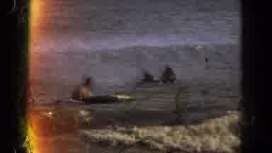 New Mexico USA (1967): Christmas Morning With Two Young Girls; People Body Surfing