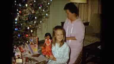 New Mexico USA (1967): Blonde Girl Shows Camera Her New Doll For Christmas With