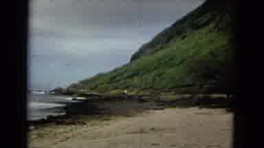 New Mexico USA (1967): A Panning Shot Of A Coast Where It Meets The Edge Of A