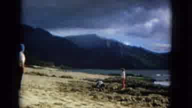 New Mexico USA (1967): The Children Scour The Rocky Shores Looking For Treasure