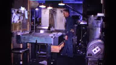 Trenton New Jersey (1967): Worker In An Industrial Machine Shop